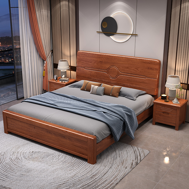 @￥Walnut Solid Wood Bed Simple - огляд і ціна Gas Lift Storage Bed Hydraulic