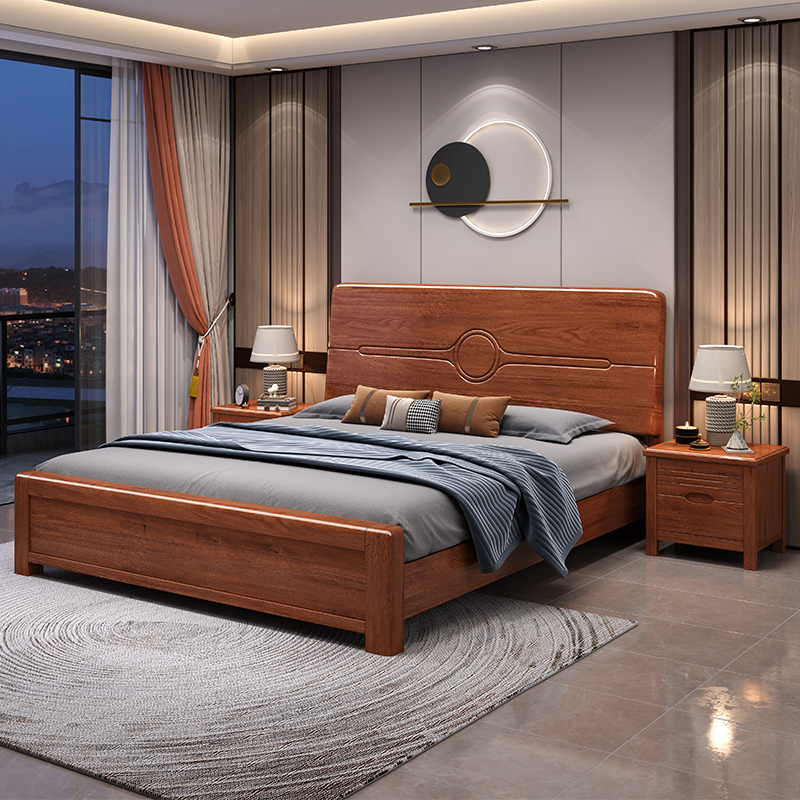@￥Walnut Solid Wood Bed Simple - огляд і ціна Gas Lift Storage Bed Hydraulic