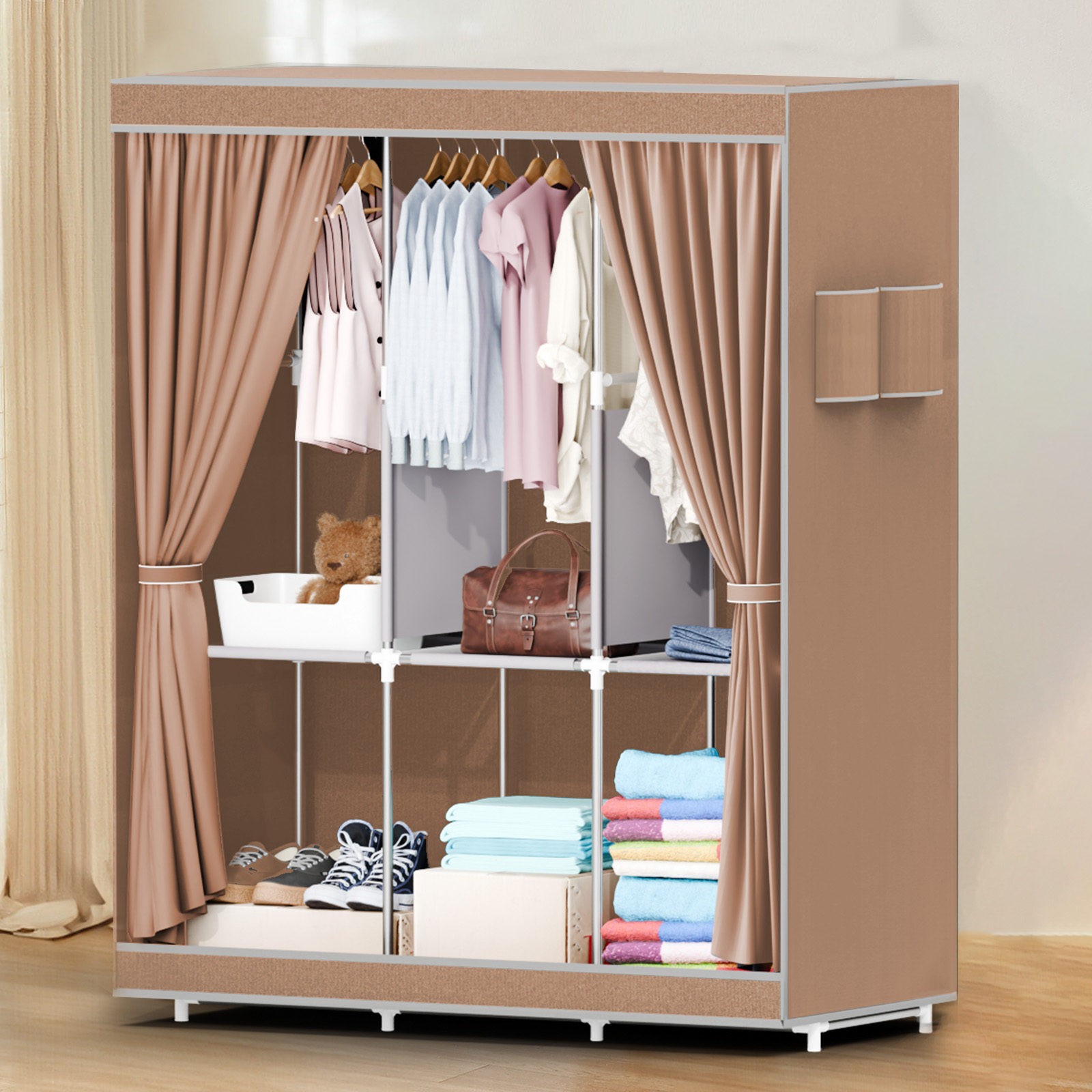 51-Inch Portable Closet Wardro - огляд і ціна Wardrobe Closet Portable Fabric Cover