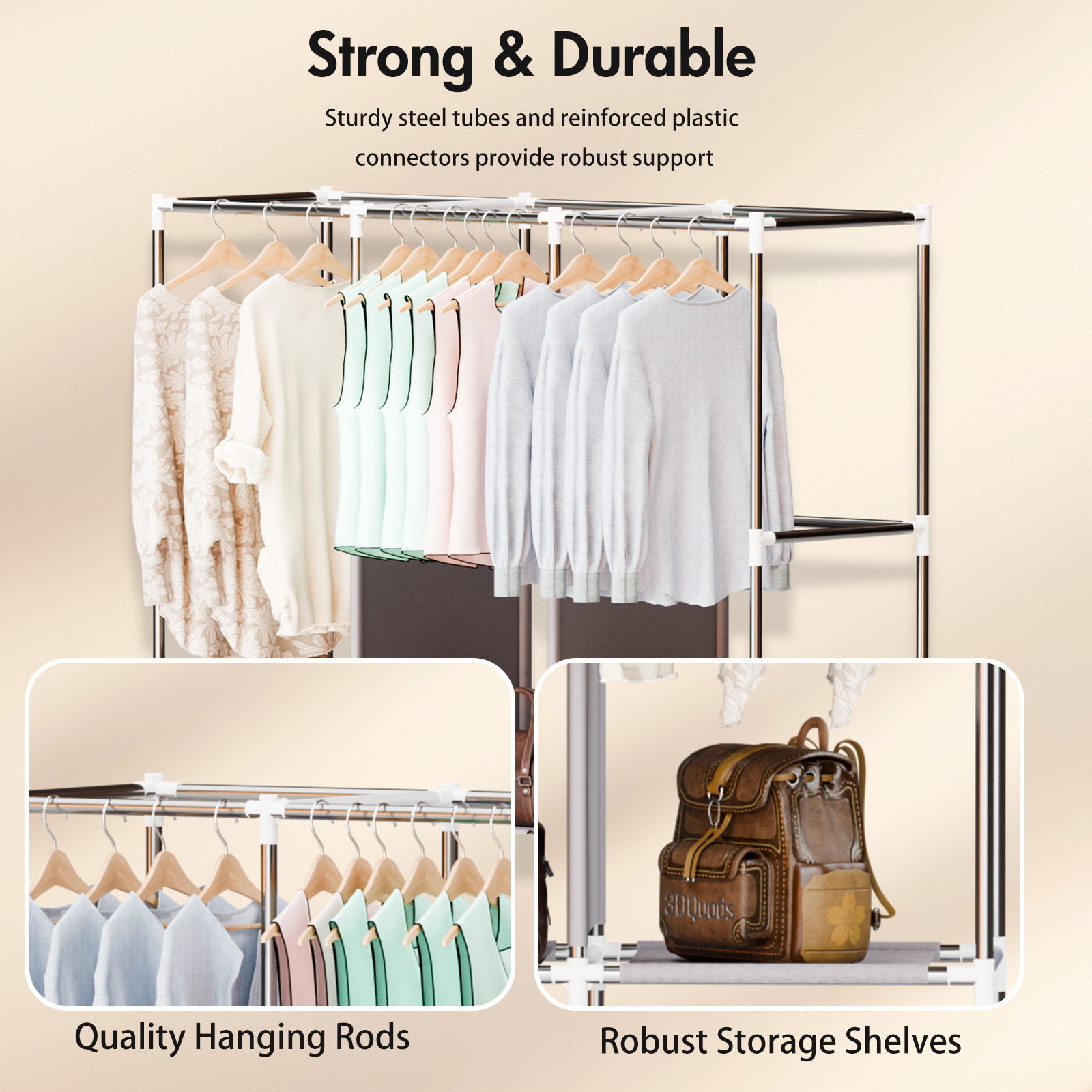 51-Inch Portable Closet Wardro - огляд і ціна Wardrobe Closet Portable Fabric Cover