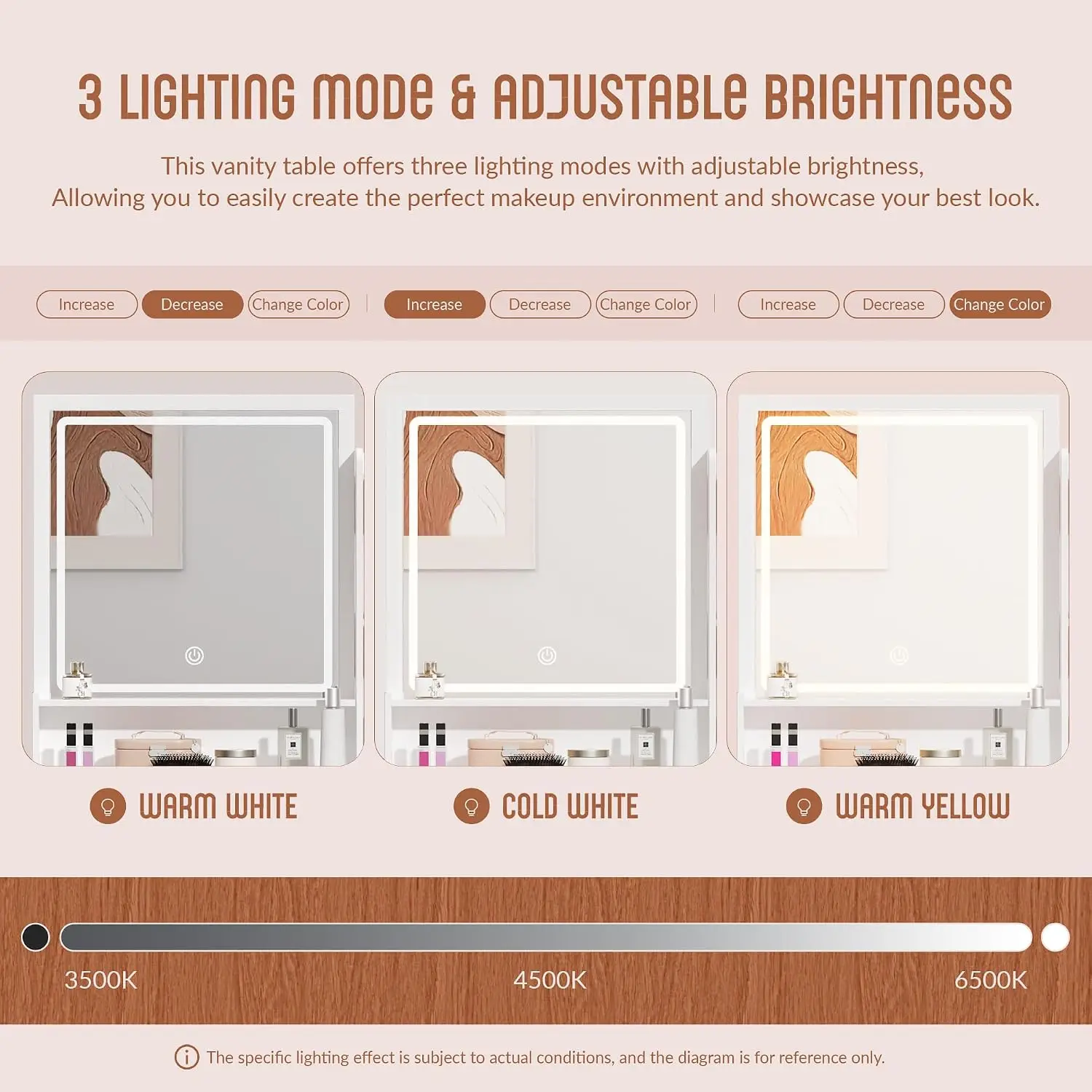 INTERGREAT Makeup Vanity with  - огляд і ціна Dressing Table Vanity With Lighted Mirror