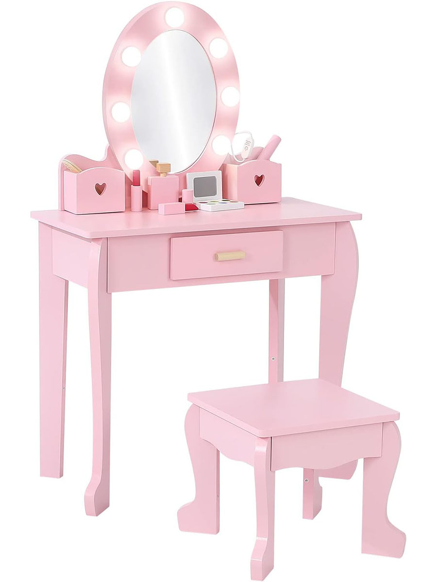 Kids Dressing Table and Stool  - огляд і ціна Dressing Table Vanity With Lighted Mirror