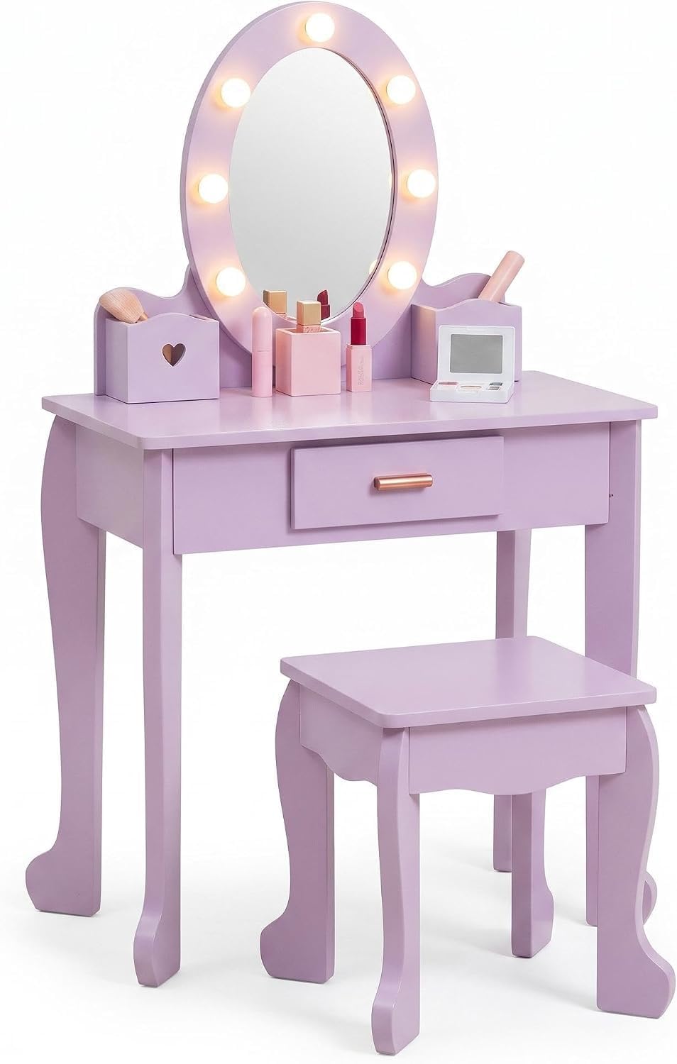 Kids Dressing Table and Stool  - огляд і ціна Dressing Table Vanity With Lighted Mirror
