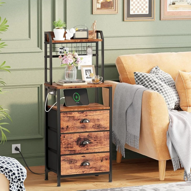 40'' Tall Nightstand With Char - огляд і ціна Solid Wood Nightstand 2 Drawers