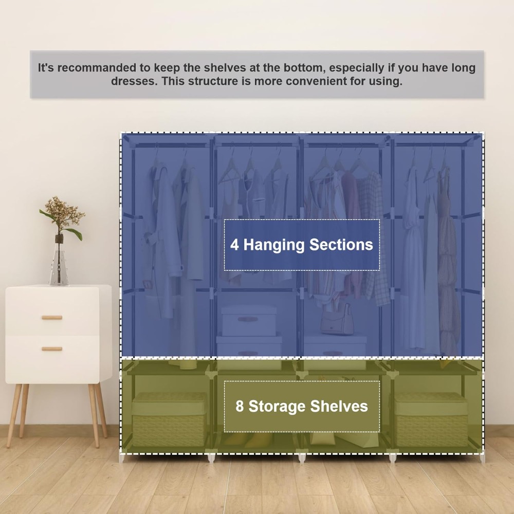 US Shipping Portable Closet Wa - огляд і ціна Wardrobe Closet Portable Fabric Cover