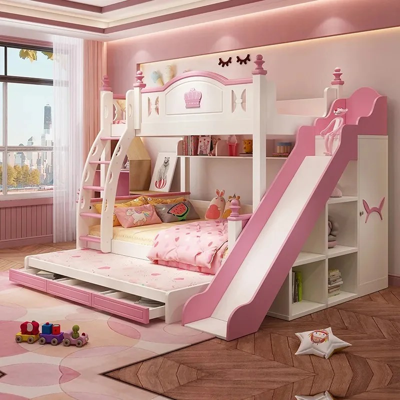 Children Bedroom Furniture Chi - огляд і ціна Bunk Bed With Stairs And Slide