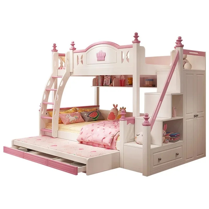 Children Bedroom Furniture Chi - огляд і ціна Bunk Bed With Stairs And Slide