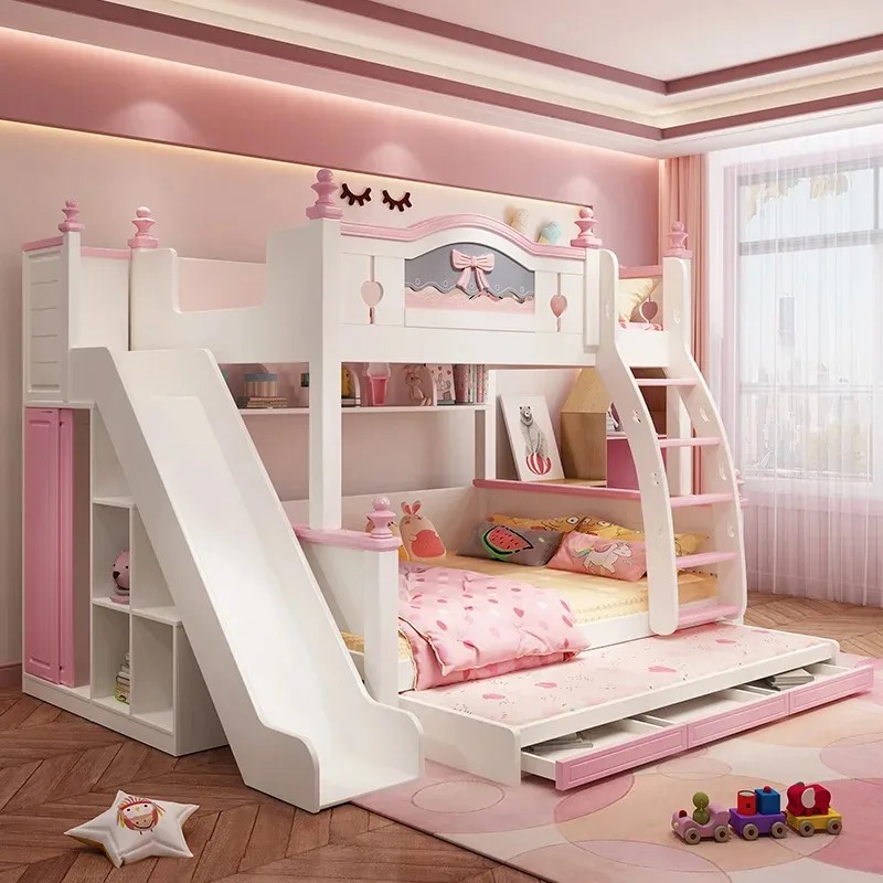Children Bedroom Furniture Chi - огляд і ціна Bunk Bed With Stairs And Slide