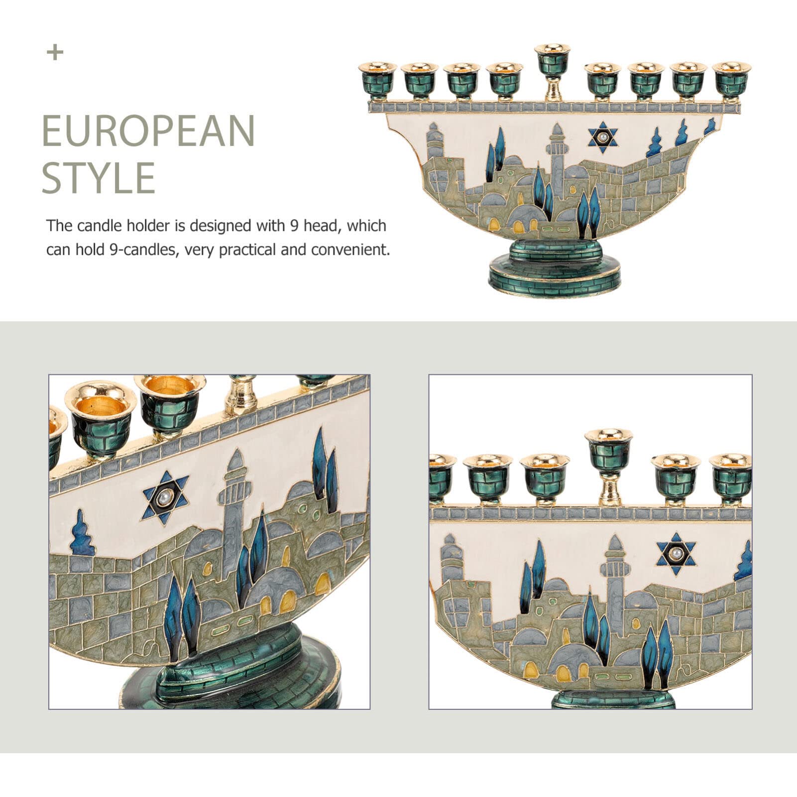 9 Branch Hanukkah Menorah Jeru - огляд і ціна Tables