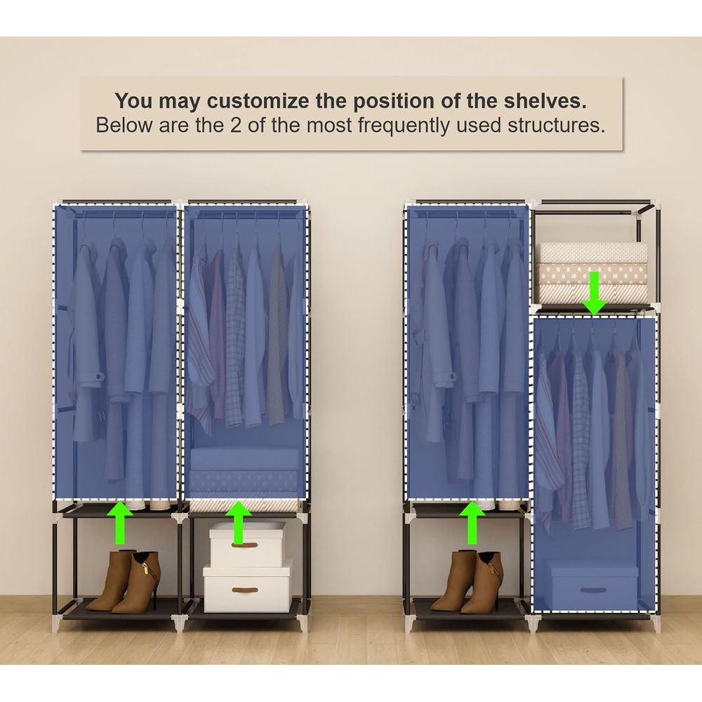 Portable Closet Wardrobe for S - огляд і ціна Wardrobe Closet Portable Fabric Cover