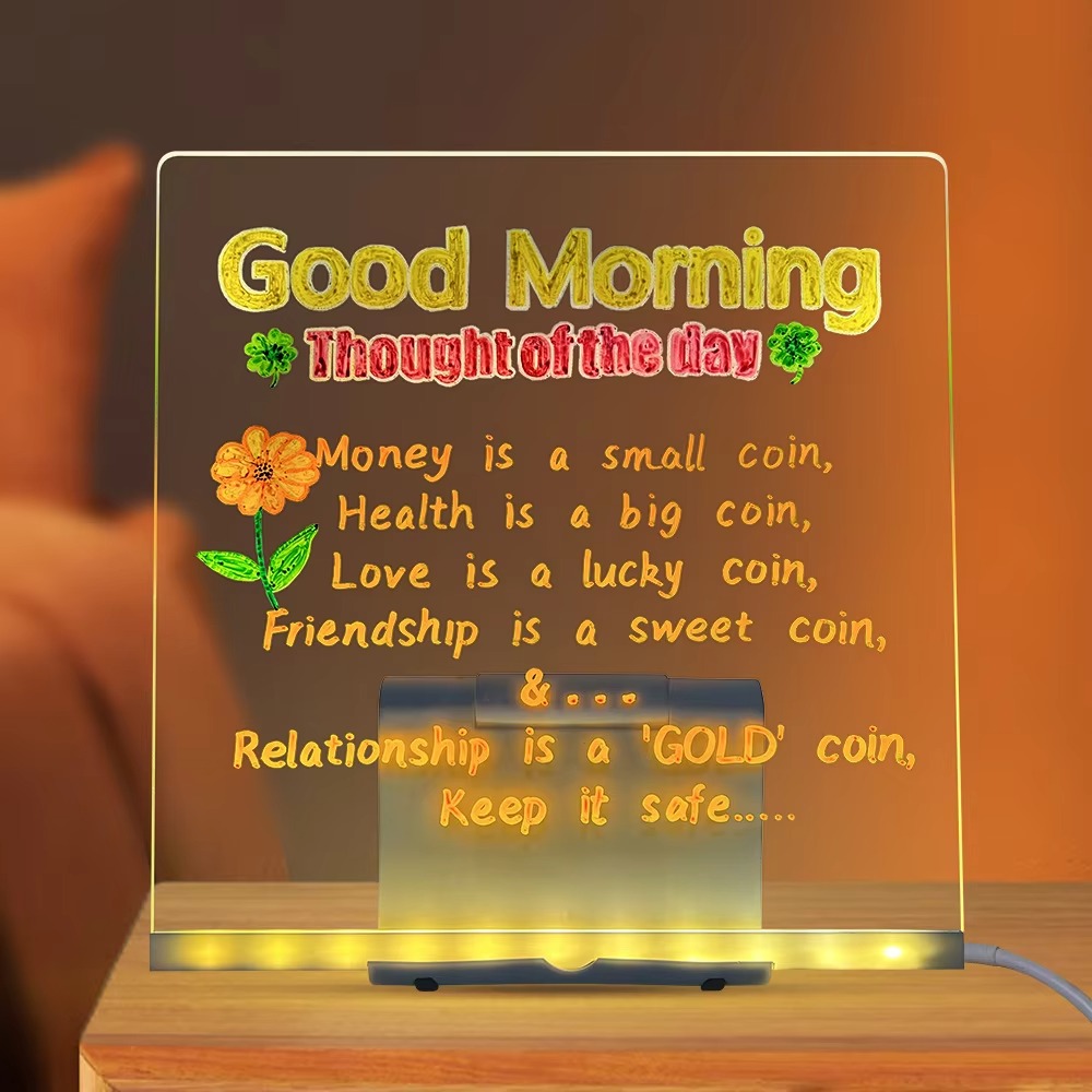 LED Note Board DIY Acrylic Mes - огляд і ціна Floating Nightstand With Led Light