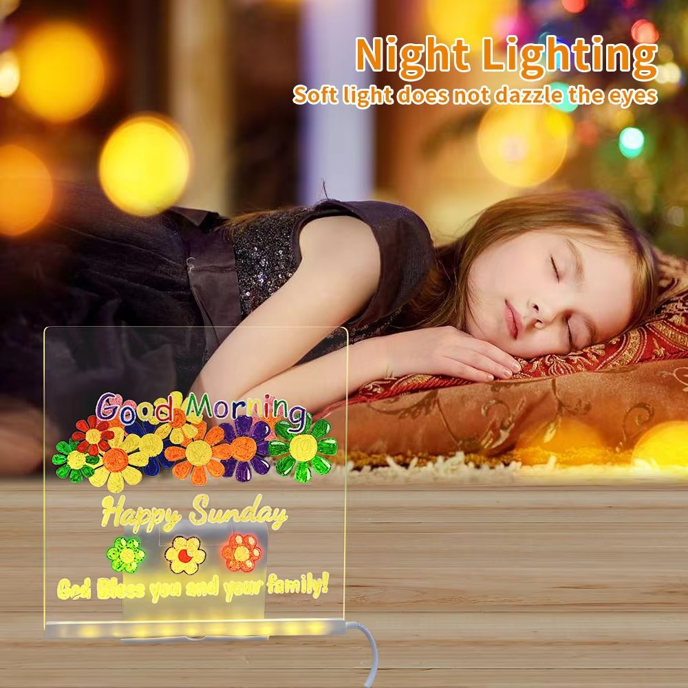 LED Note Board DIY Acrylic Mes - огляд і ціна Floating Nightstand With Led Light
