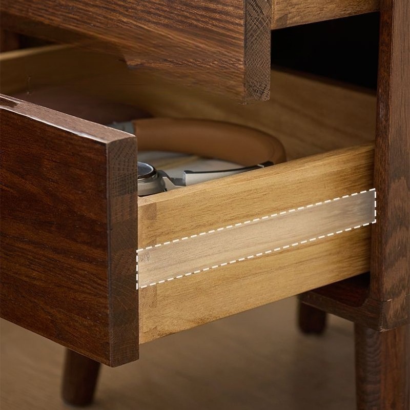 Wooden Bedside Tables Vintage  - огляд і ціна Solid Wood Nightstand 2 Drawers