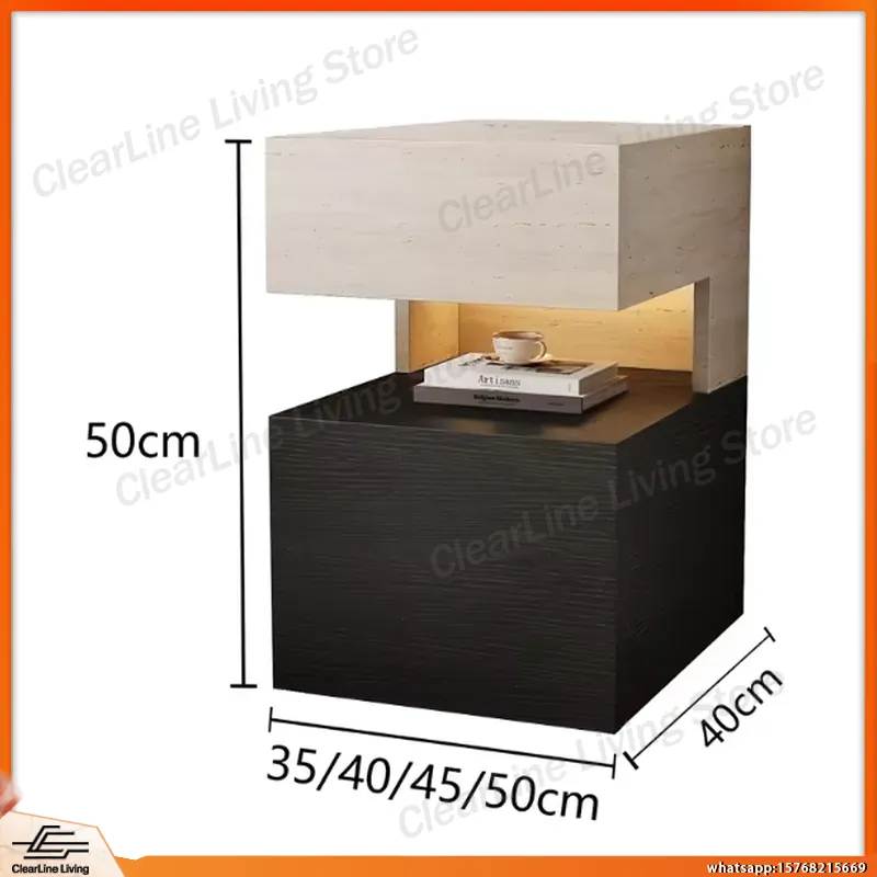 Solid Wood Nightstand Minimali - огляд і ціна Floating Nightstand With Led Light