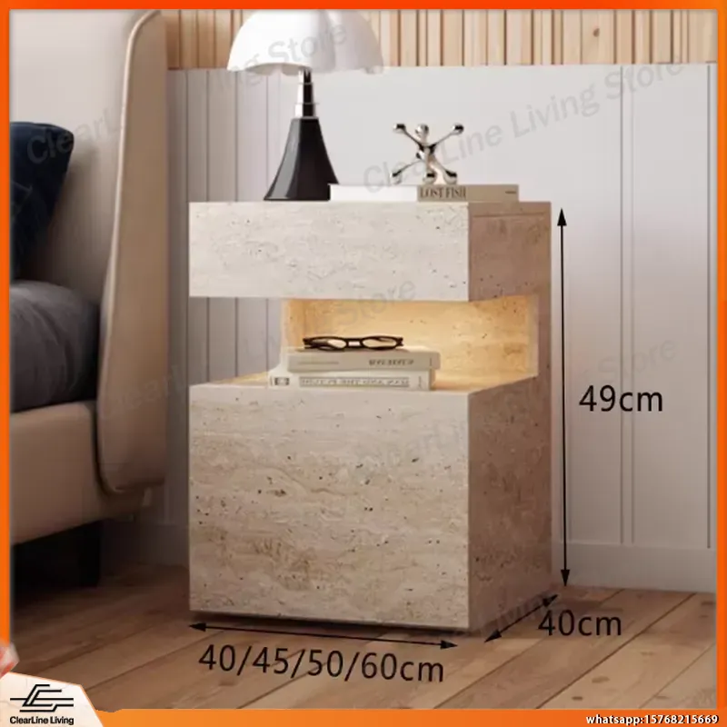 Solid Wood Nightstand Minimali - огляд і ціна Floating Nightstand With Led Light