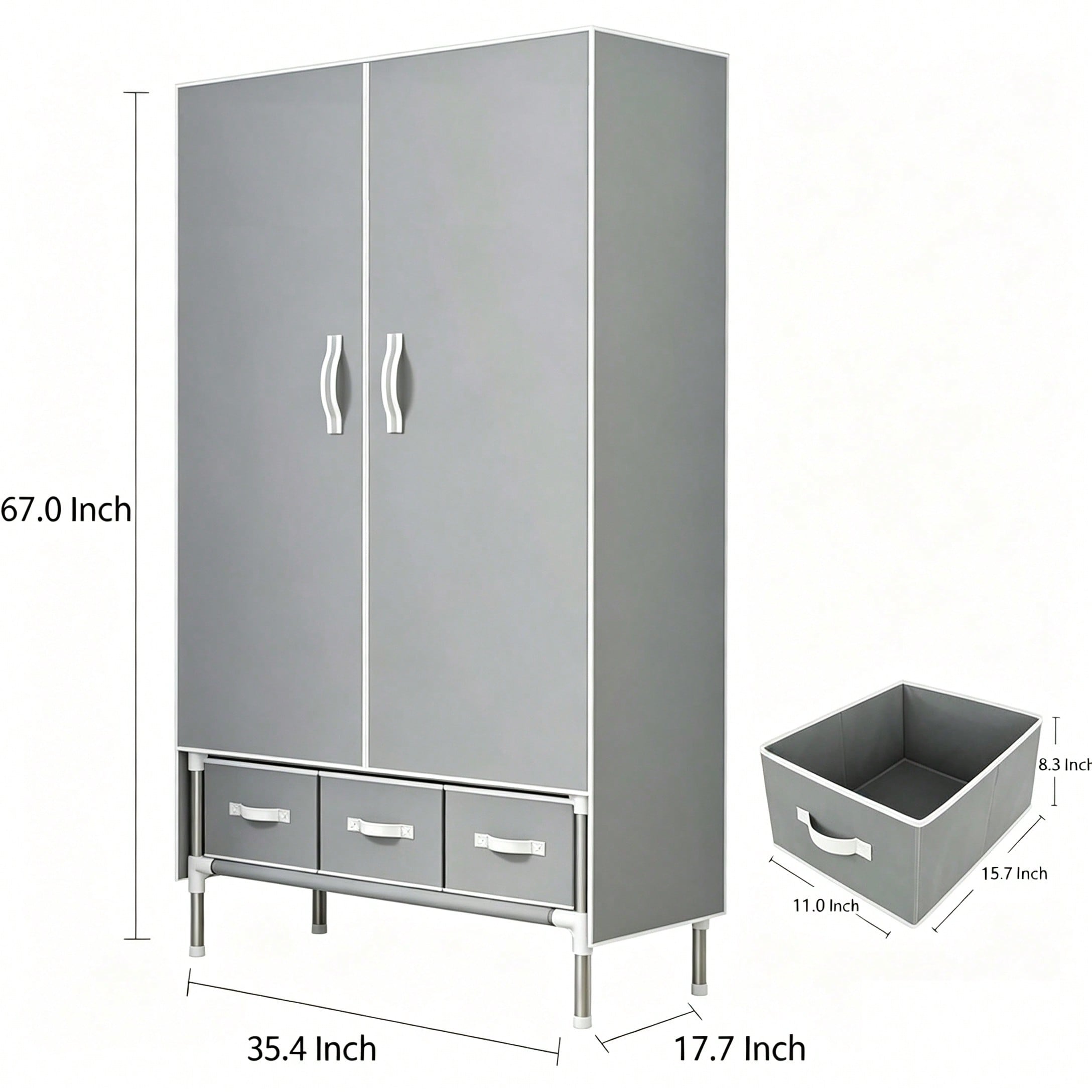 Portable Closet Wardrobe, 57.4 - огляд і ціна Wardrobe Closet Portable Fabric Cover
