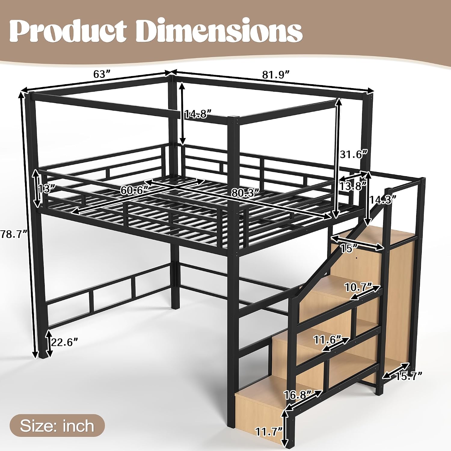 Queen Loft Bed with Storage St - огляд і ціна Canopy Bed Frame Metal Queen