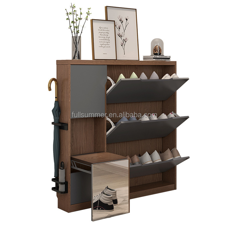Slim Shoe Cabinet, 17cm/6.7 in - огляд і ціна Shoe Rack Cabinet Narrow Entryway