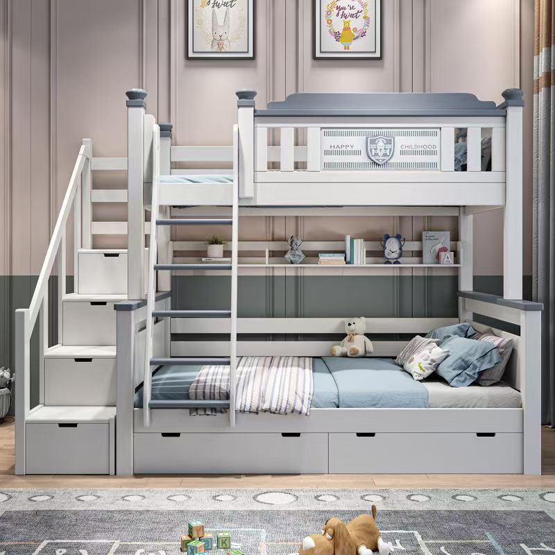 ！@2025 Cheap Wooden Kids Bedro - огляд і ціна Bunk Bed With Stairs And Slide