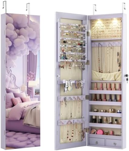 Wall or Door Mounted Jewelry A - огляд і ціна Full Length Mirror Jewelry Armoire