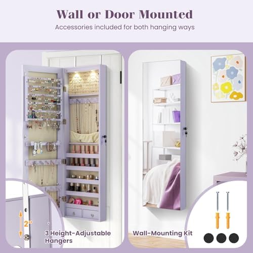 Wall or Door Mounted Jewelry A - огляд і ціна Full Length Mirror Jewelry Armoire