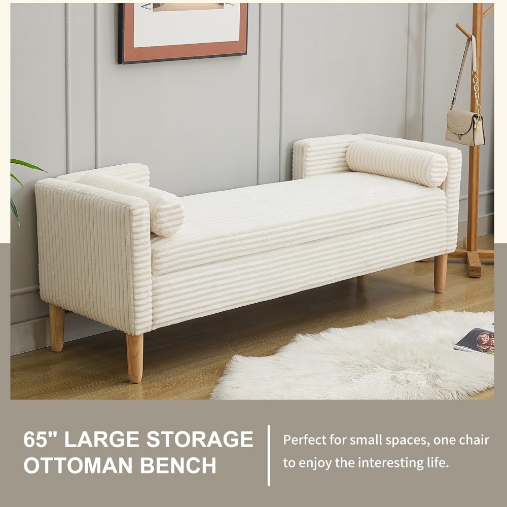 with Wood Leg, End of Bed Benc - огляд і ціна Bedroom Furniture