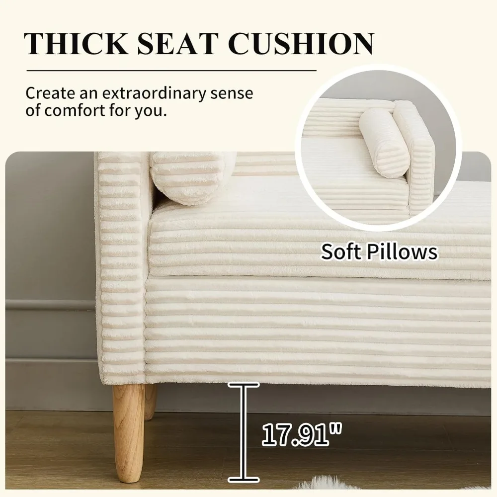 with Wood Leg, End of Bed Benc - огляд і ціна Bedroom Furniture