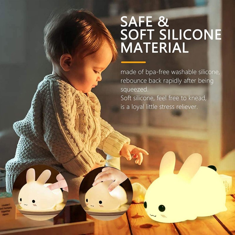 LED Rabbit Night Light Remote  - огляд і ціна Floating Nightstand With Led Light