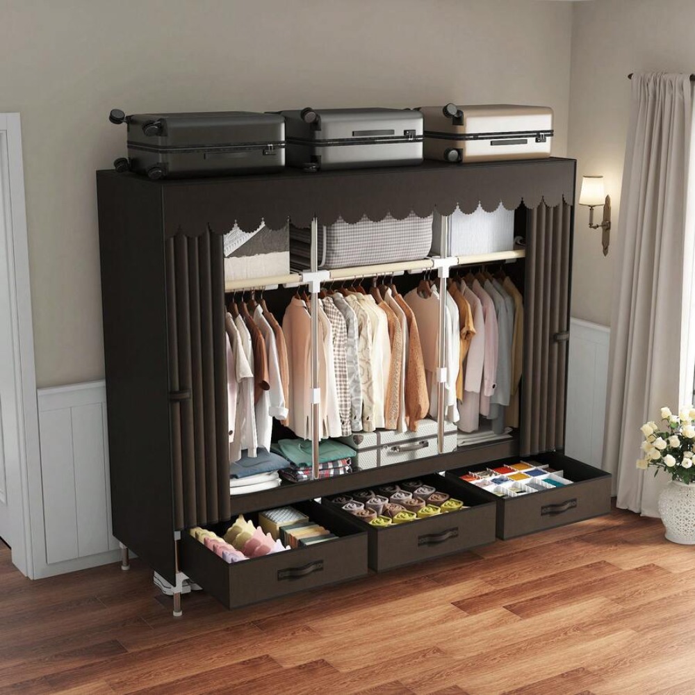 Portable Wardrobe Closet with  - огляд і ціна Wardrobe Closet Portable Fabric Cover