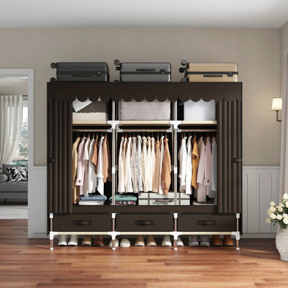 Portable Wardrobe Closet with  - огляд і ціна Wardrobe Closet Portable Fabric Cover