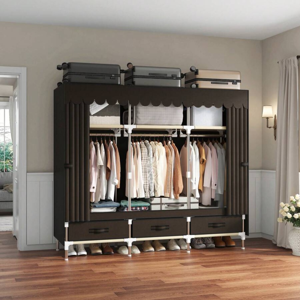 Portable Wardrobe Closet with  - огляд і ціна Wardrobe Closet Portable Fabric Cover