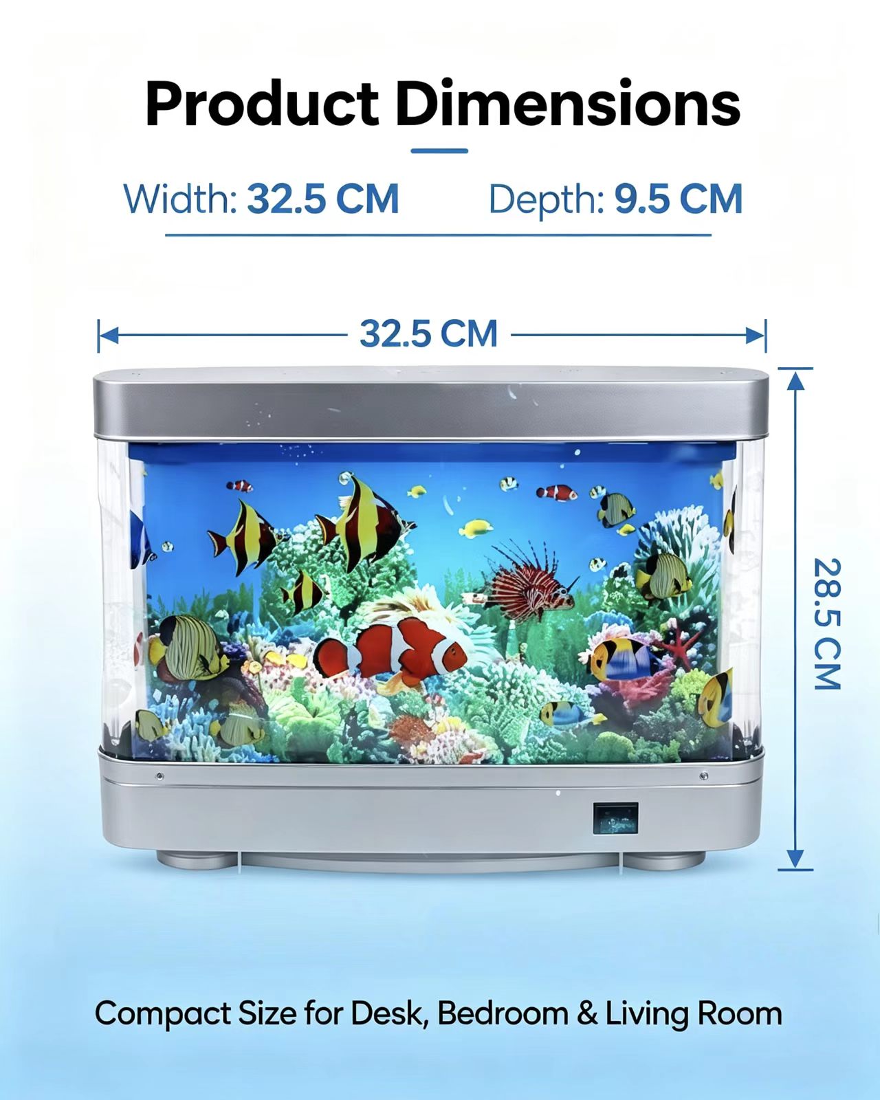 Tropical Fish Tank Lamps Artif - огляд і ціна Floating Nightstand With Led Light