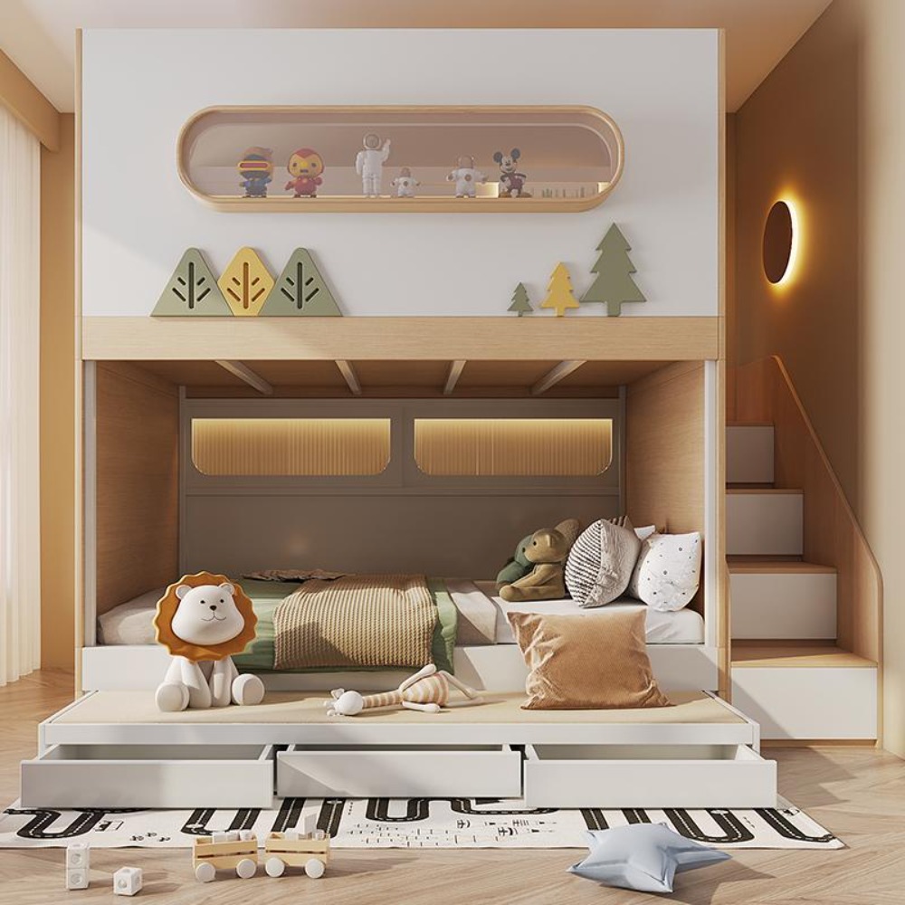 Space Capsule Treehouse Bunk B - огляд і ціна Bunk Bed With Stairs And Slide