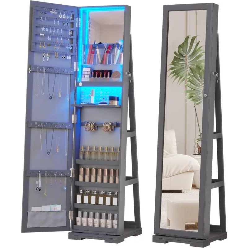 LED Jewelry Armoire with Full  - огляд і ціна Full Length Mirror Jewelry Armoire