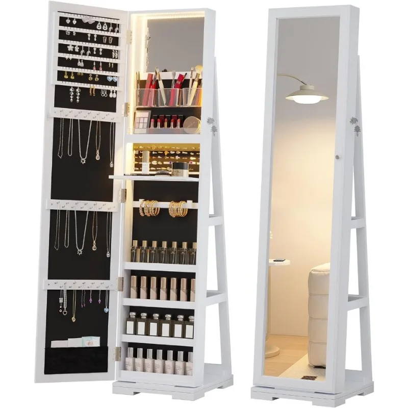 LED Jewelry Armoire with Full  - огляд і ціна Full Length Mirror Jewelry Armoire