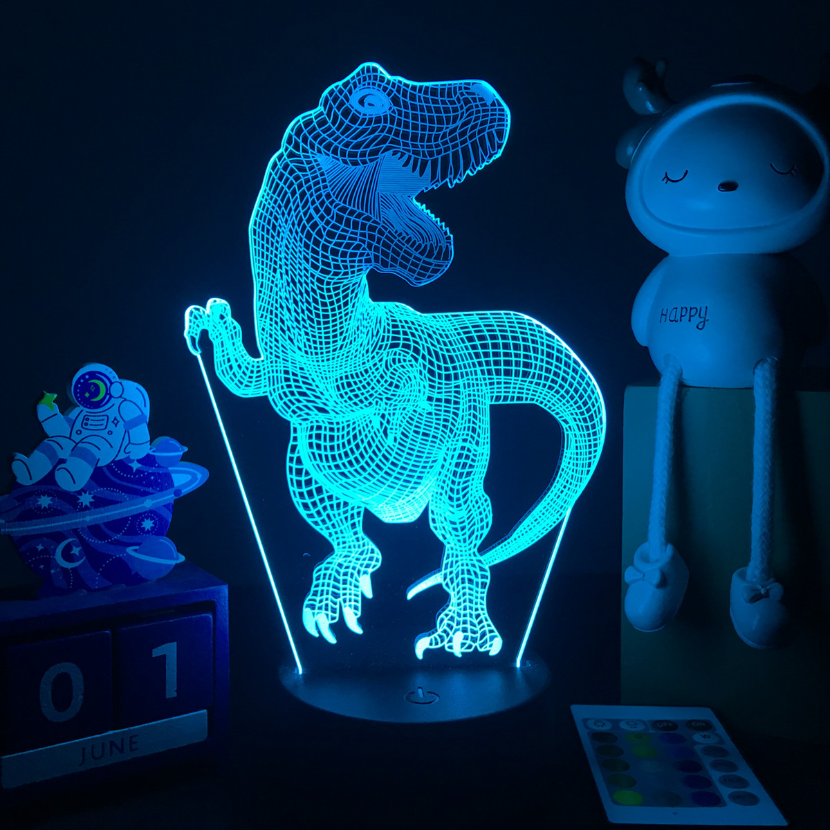 3D LED Dinosaur Nightlight For - огляд і ціна Floating Nightstand With Led Light
