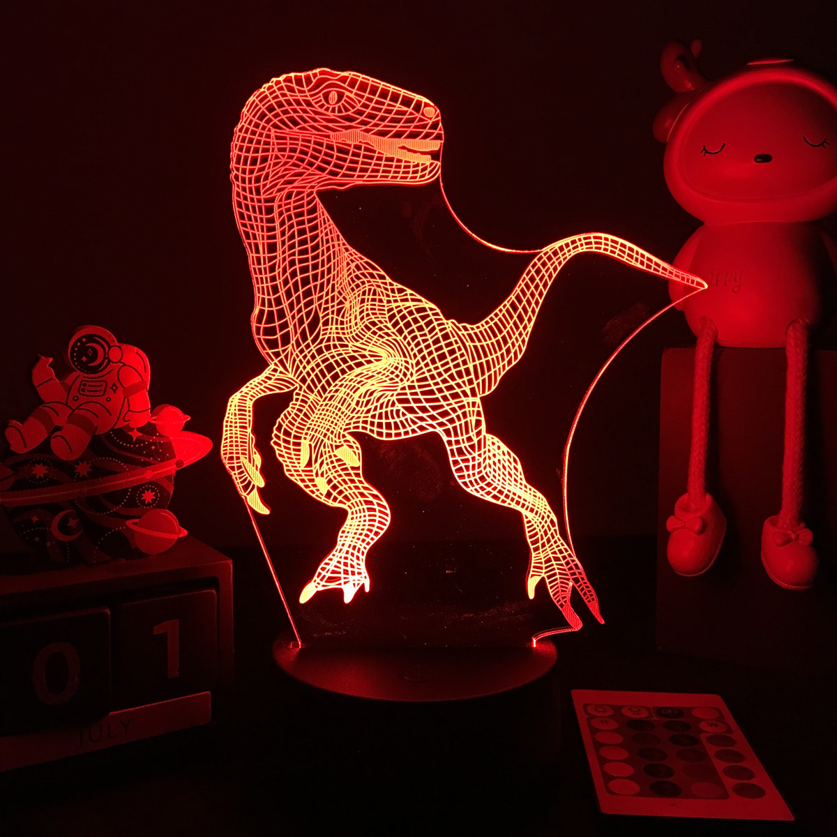 3D LED Dinosaur Nightlight For - огляд і ціна Floating Nightstand With Led Light