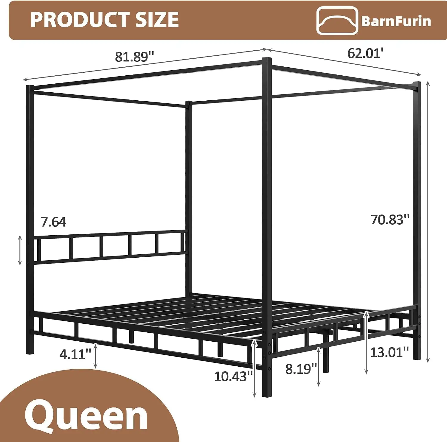Metal Canopy Bed Frame Queen S - огляд і ціна Canopy Bed Frame Metal Queen