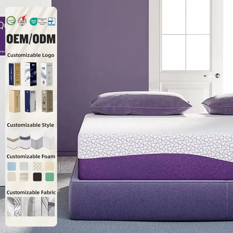 OEM/ODM Prple Colour Mattress  - огляд і ціна Memory Foam Mattress In A Box Queen