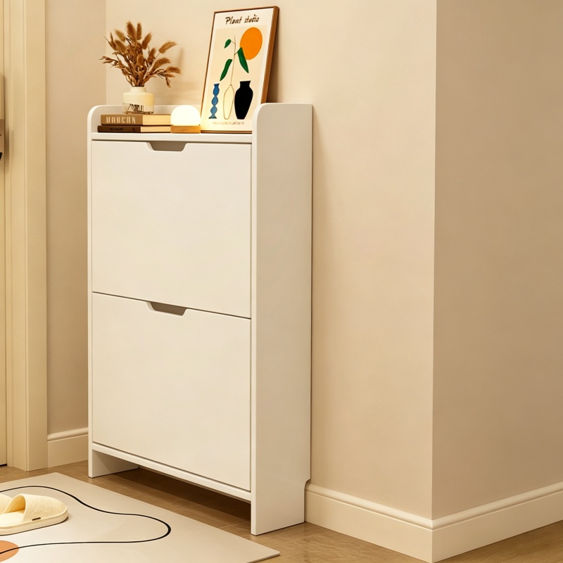2-Tier Wooden Shoe Organizer C - огляд і ціна Shoe Rack Cabinet Narrow Entryway