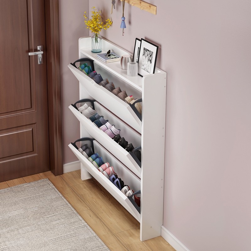 2-Tier Wooden Shoe Organizer C - огляд і ціна Shoe Rack Cabinet Narrow Entryway