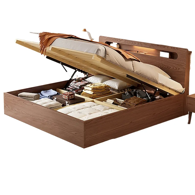 Modern Solid Wood Hydraulic St - огляд і ціна Gas Lift Storage Bed Hydraulic