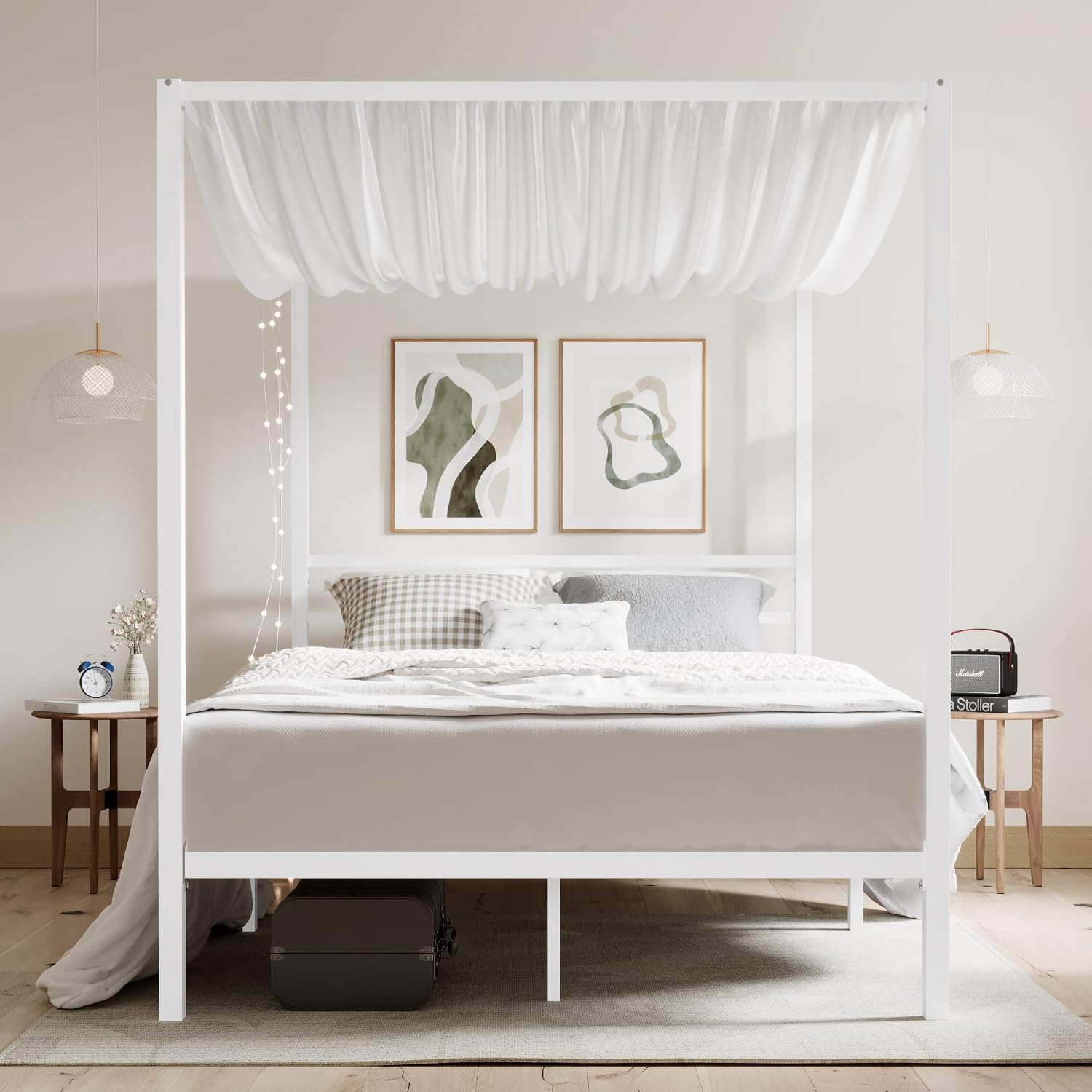 Metal Canopy Bed Frame Queen S - огляд і ціна Canopy Bed Frame Metal Queen