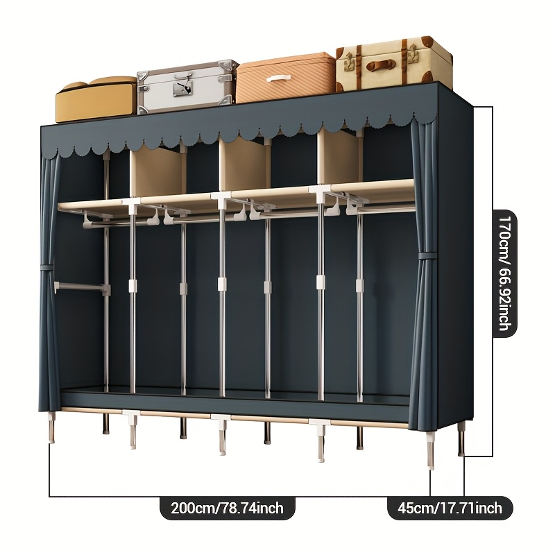 Metal Frame Portable Closet Or - огляд і ціна Wardrobe Closet Portable Fabric Cover