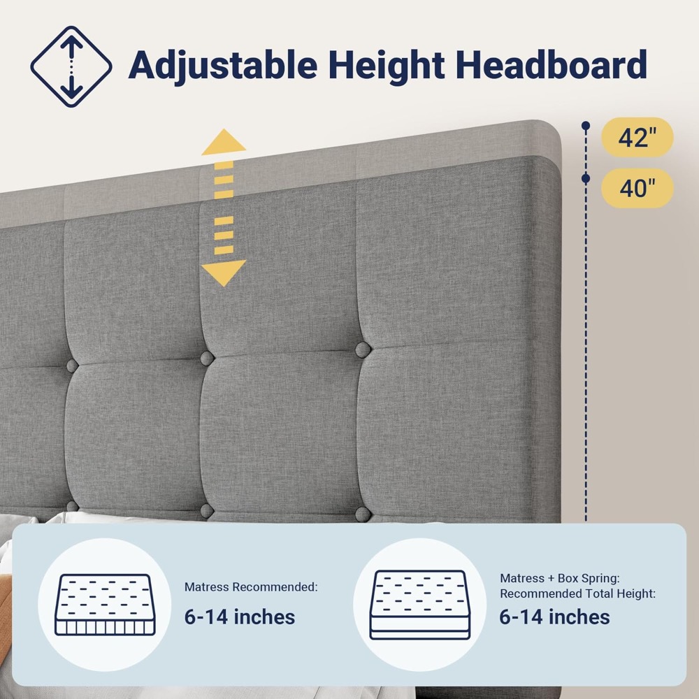 US Shipping King Size Platform - огляд і ціна King Size Bed Frame With Storage Drawers