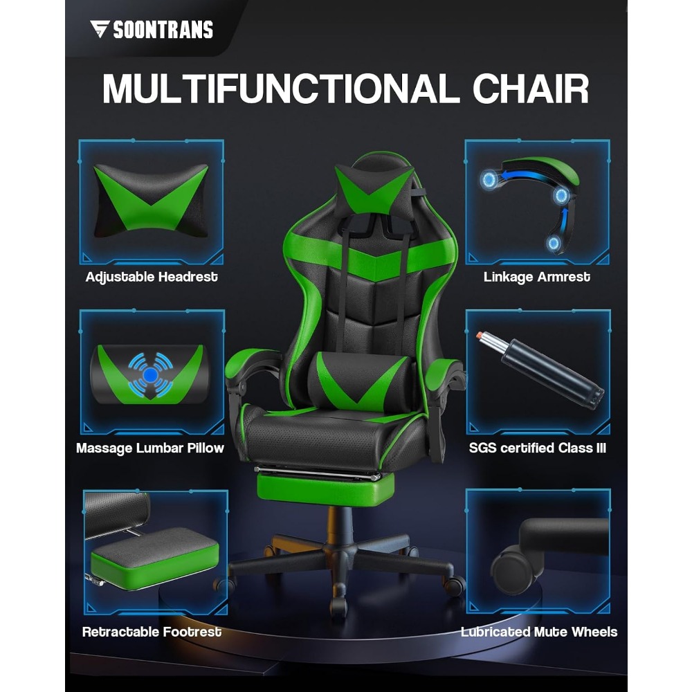 Ergonomic Gaming Chair with Fo - огляд і ціна Sofas