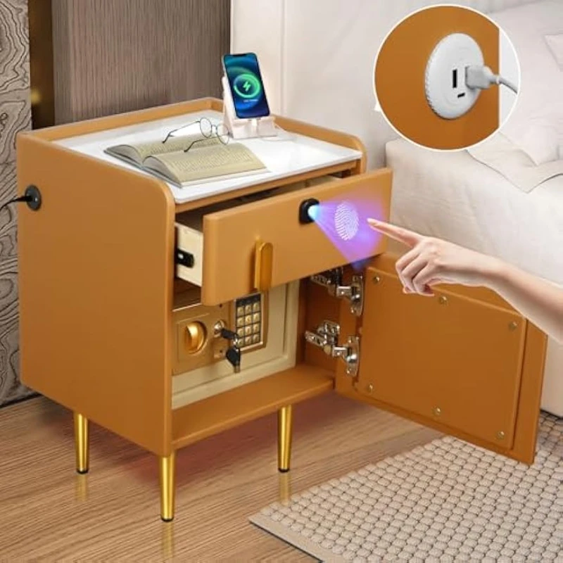 Smart Nightstand With Hidden S - огляд і ціна Solid Wood Nightstand 2 Drawers