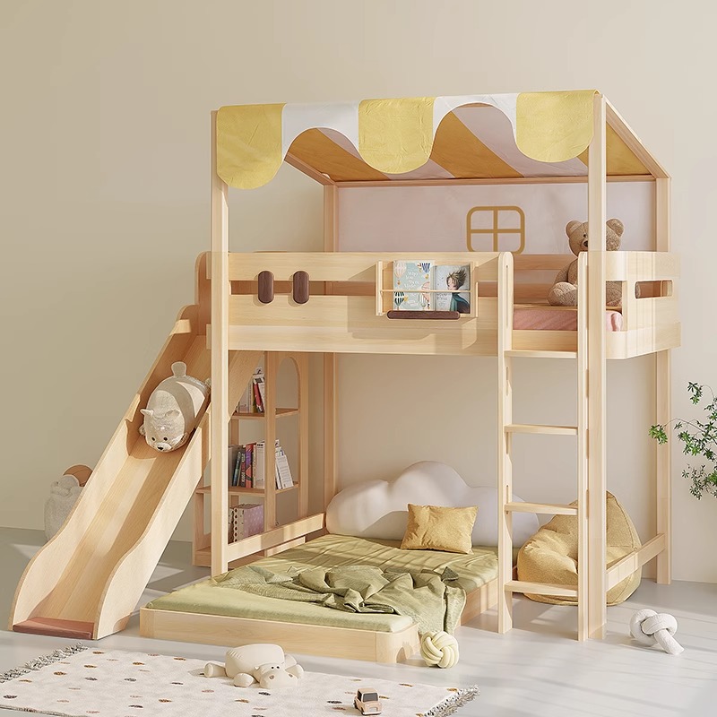 Bunk bed slide single sale chi - огляд і ціна Bunk Bed With Stairs And Slide