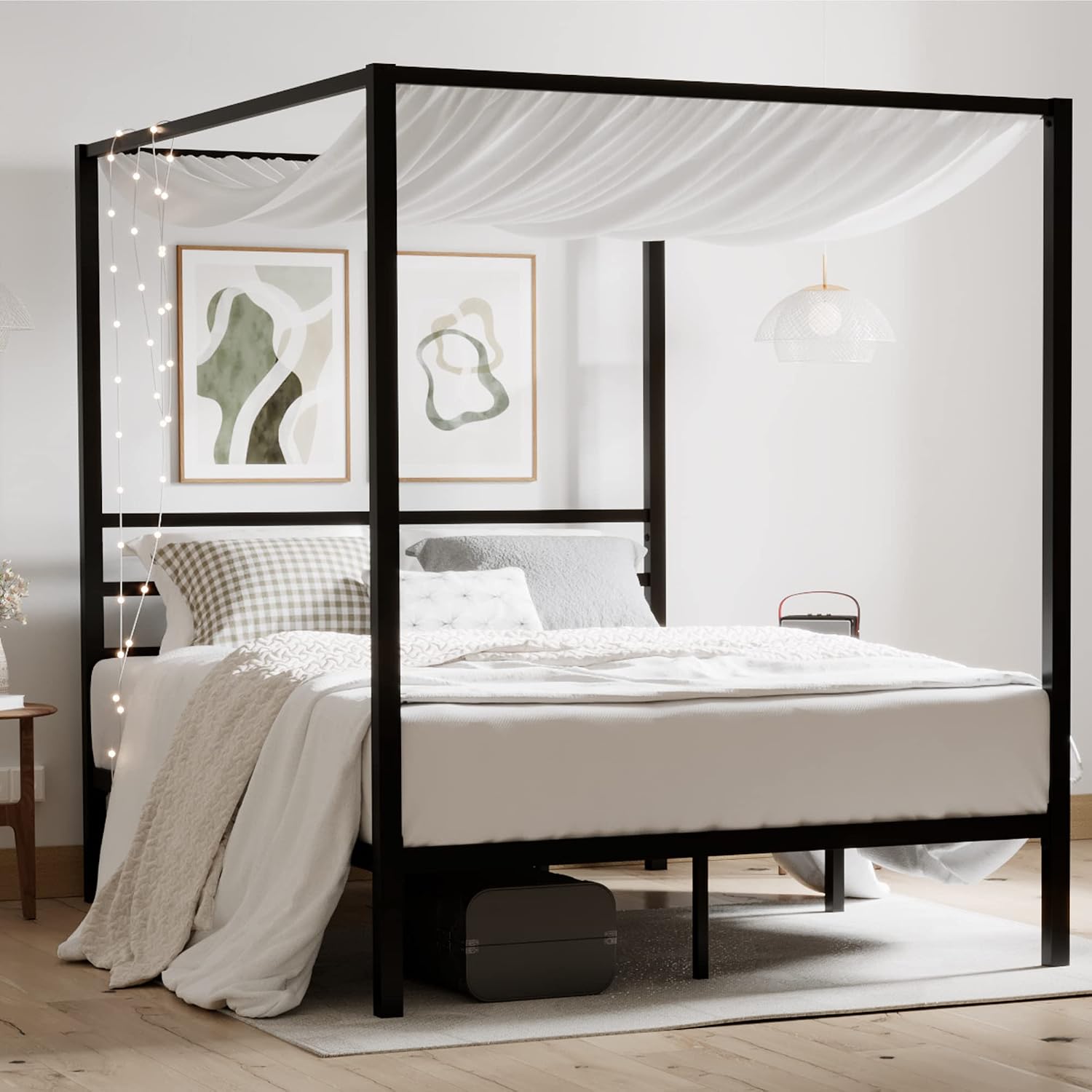 Queen Metal Canopy Bed Frame H - огляд і ціна Canopy Bed Frame Metal Queen