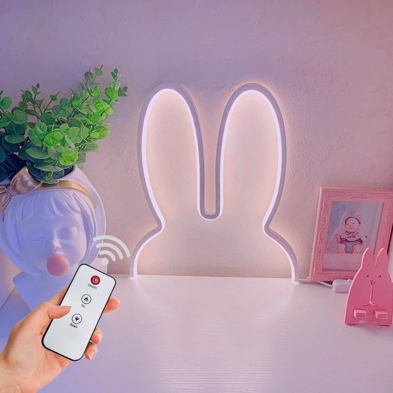Cute Led Rabbit Wall Lights US - огляд і ціна Floating Nightstand With Led Light